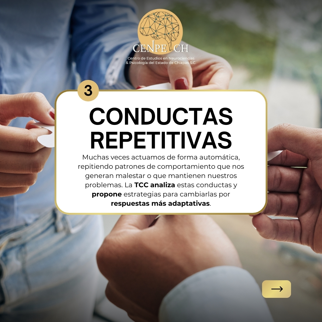 Fotografía 📌¿Sabías que la Terapia Cognitivo-Conductual (TCC) te ayuda a entender cómo piensas, sientes y actúas?
